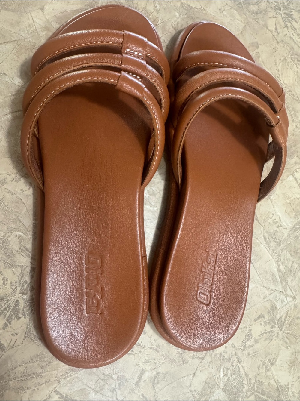 Olukai Women's Brown Slide Sandals Sz 7